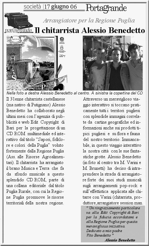 Articolo di giornale portagrande